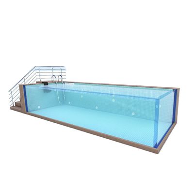 Resort Villa Hotel Swimming Pool with Pool Window Prefab Modular and 100mm Thickness