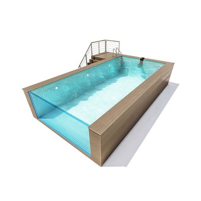 Resort Villa Hotel Swimming Pool with Pool Window Prefab Modular and 100mm Thickness
