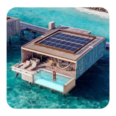 Water Villa Swimming Pool Endless Spa with Large Clear Acrylic and Carbon Fiber Board