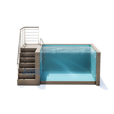 Fliter Pump Included Clear Acrylic Glass Prefabricated Swimming Pool for Family Sports