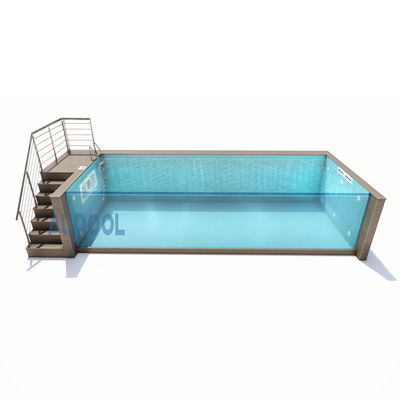 Fliter Pump Included Clear Acrylic Glass Prefabricated Swimming Pool for Family Sports