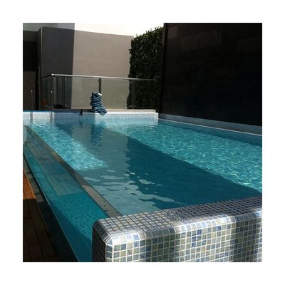 Customized Acrylic Panel Thickness Coffee Color Fibreglass Backyard Sky Lap Pool Design