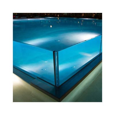 Outdoor Swimming Pool Design with Aupool Suspended 90mm and 100mm Thick Acrylic Panel