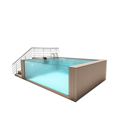 Family Prefab Swimming Pool with Acrylic Clear Panel Window Easy-set and TUV Certified