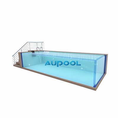 Balcony Garden Stainless Steel Rectangle Acrylic Panel Window Pool for Outdoor Garden