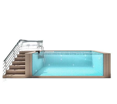 Acrylic Fiberglass Freestanding Container Swimming Pool TUV Certified for Family Sports