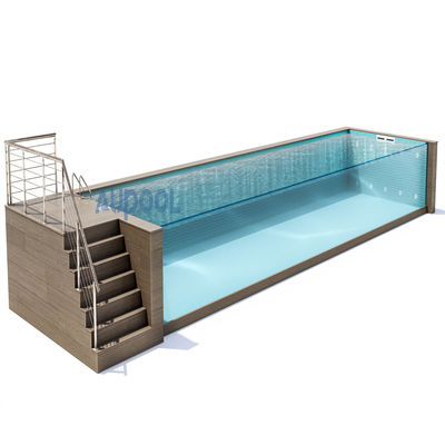 Jade inlaid marble Acrylic Swimming Pool transparent finished swimming pool