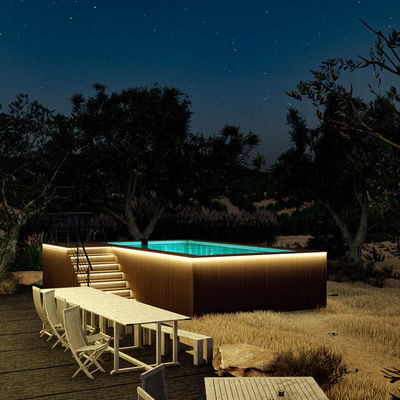 Acrylic Wood Plastic Board Color Luxury Private Swimming Pool for Outdoor Relaxation