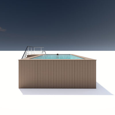 Acrylic Wood Plastic Board Color Luxury Private Swimming Pool for Outdoor Relaxation
