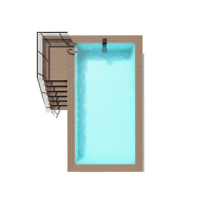 Ground Container Pools Prefab Swimming Pool Made of Composite Steel Plate and FRP