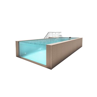 High Light Transmission Outdoor Prefabricated Fiberglass Container Swimming Pool