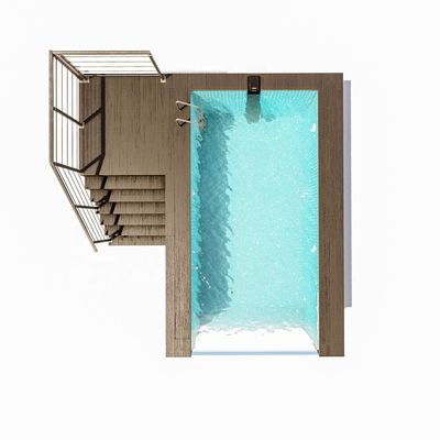 High Light Transmission Prefabricated Fiberglass Swimming Pool for Outdoor Recreation