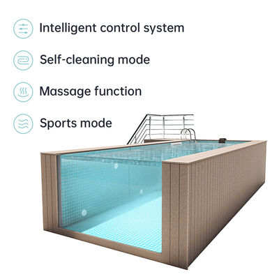 Balcony Garden Aupool Endless Lap Swimming Pool In Clear Polyester Plastic
