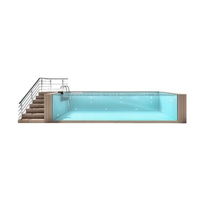 Hotel Transparent Above Ground Prefabricated Acrylic Swimming Pool with TUV Certificate