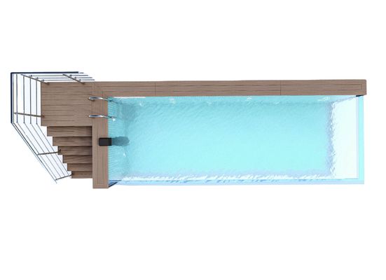 Hotel Transparent Above Ground Prefabricated Acrylic Swimming Pool with TUV Certificate