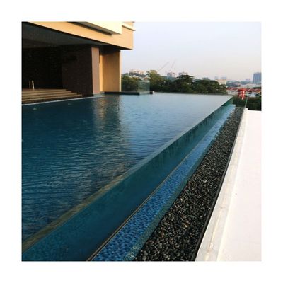 Swimming Swim Spa Pool Transparent Fiber Glass Mosaic Acrylic Panels with LED Lighting