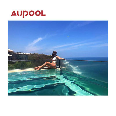 Swimming Pool Acrylic Glass Sheet Aupool 50Mm Tunnel Cylinder for Resort Garden House