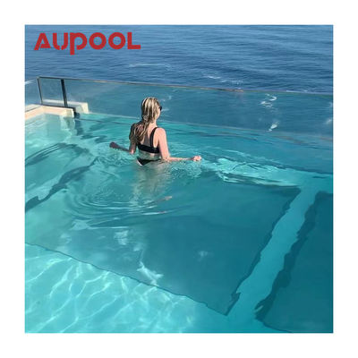 Swimming Pool Acrylic Glass Sheet Aupool 50Mm Tunnel Cylinder for Resort Garden House
