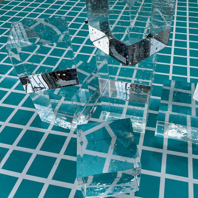 Backyard Infinity Edge Pool with Acrylic Glass View Window and 30-950mm Thickness