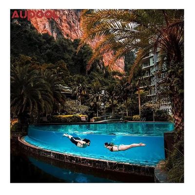 Prefabricated Outdoor Pool Acrylic Luxurious plexiglass Steel Structure Swimming Pool