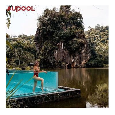 Prefabricated Outdoor Pool Acrylic Luxurious plexiglass Steel Structure Swimming Pool
