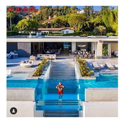Designed Above Ground Swimming Pool with Clear Acrylic Window and Superior Plastic