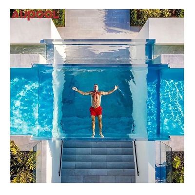 Designed Above Ground Swimming Pool with Clear Acrylic Window and Superior Plastic