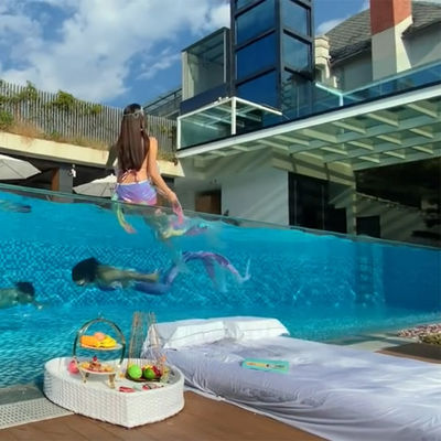 Clear Glass Wall Above Ground Pool with Acrylic Plexi and PMMA Acrylic Swimming Pool