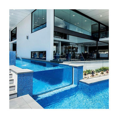 Acrylic Villa Swimming Pool with Endless Glass Panels and Full Side Inground Design