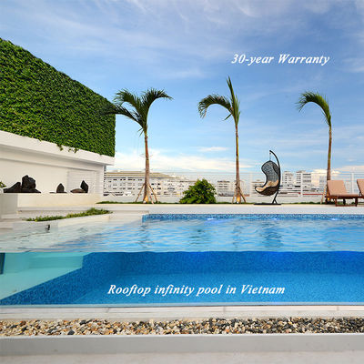 Acrylic Villa Swimming Pool with Endless Glass Panels and Full Side Inground Design