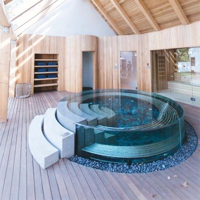 Hotel Custom Acrylic Glass Panel Fiberglass Swimming Pool with 100% Virgin PMMA Aupool