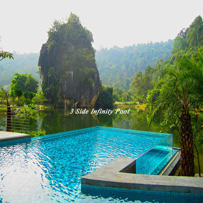 Aupool Acrylic Suspended Transparent Glass Swimming Pool Design with PMMA Acrylic Panel