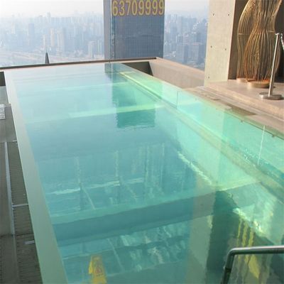 Durable Family Swimming Pool AUPOOL Modern Design Outdoor Clear Acrylic Swimming Pool
