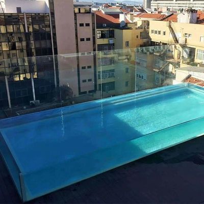 Thick Window Wall Above Ground Acrylic Swimming Pool with High Light Transmission 93%